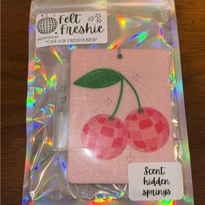 Pink Cherry Car Air Freshener
